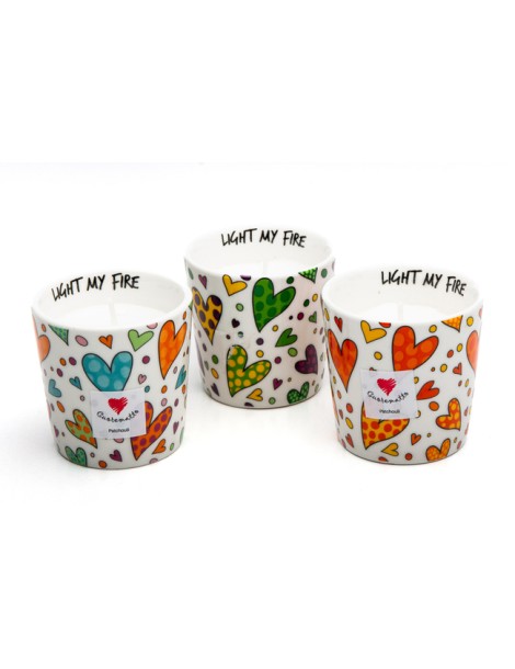 Candela Light my fire: bomboniera solidale Cuorematto