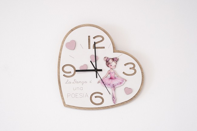 Regalo Testimoni Orologio Ballerina | Orologio Muro Legno