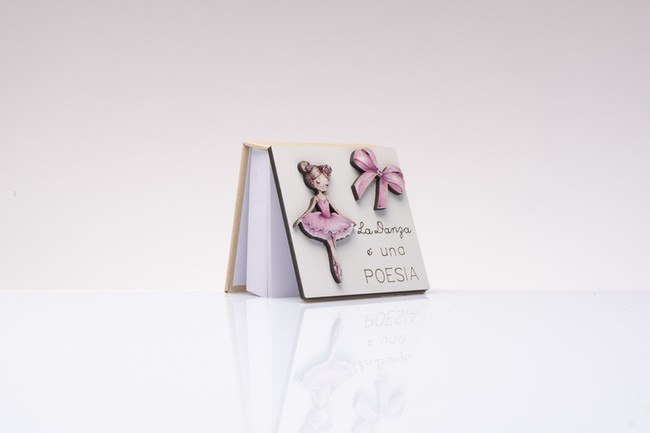 Bomboniera Solidale Block Notes Ballerina | Bomboniera utile bambina