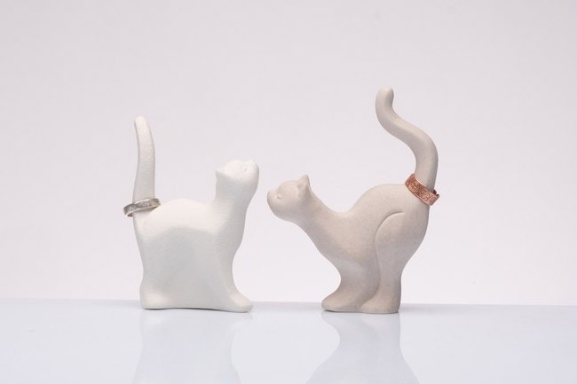 Bomboniera Solidale Porta Anelli Gatto | Matrimonio Anniversario